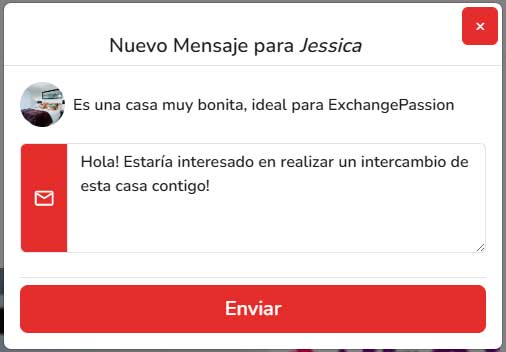 Ventana modal para iniciar una nueva conversación